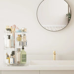 Makeup Organizer 360° Rotating Adjustable Shelves & Non-Slip Base