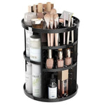 Makeup Organizer 360° Rotating Adjustable Shelves & Non-Slip Base