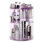 Makeup Organizer 360° Rotating Adjustable Shelves & Non-Slip Base