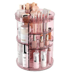Makeup Organizer 360° Rotating & Adjustable Shelves Non-Slip Base