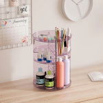 Makeup Organizer 360° Rotating Adjustable Shelves & Non-Slip Base