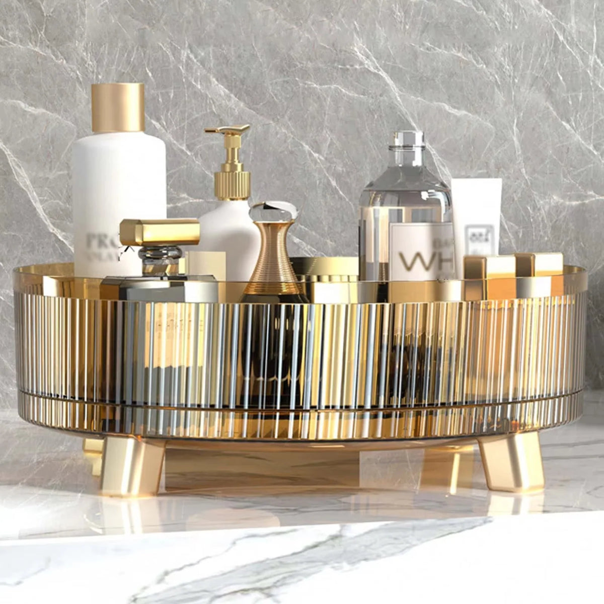 Makeup Organizer 360° Rotating Clear Plastic Space-Saving
