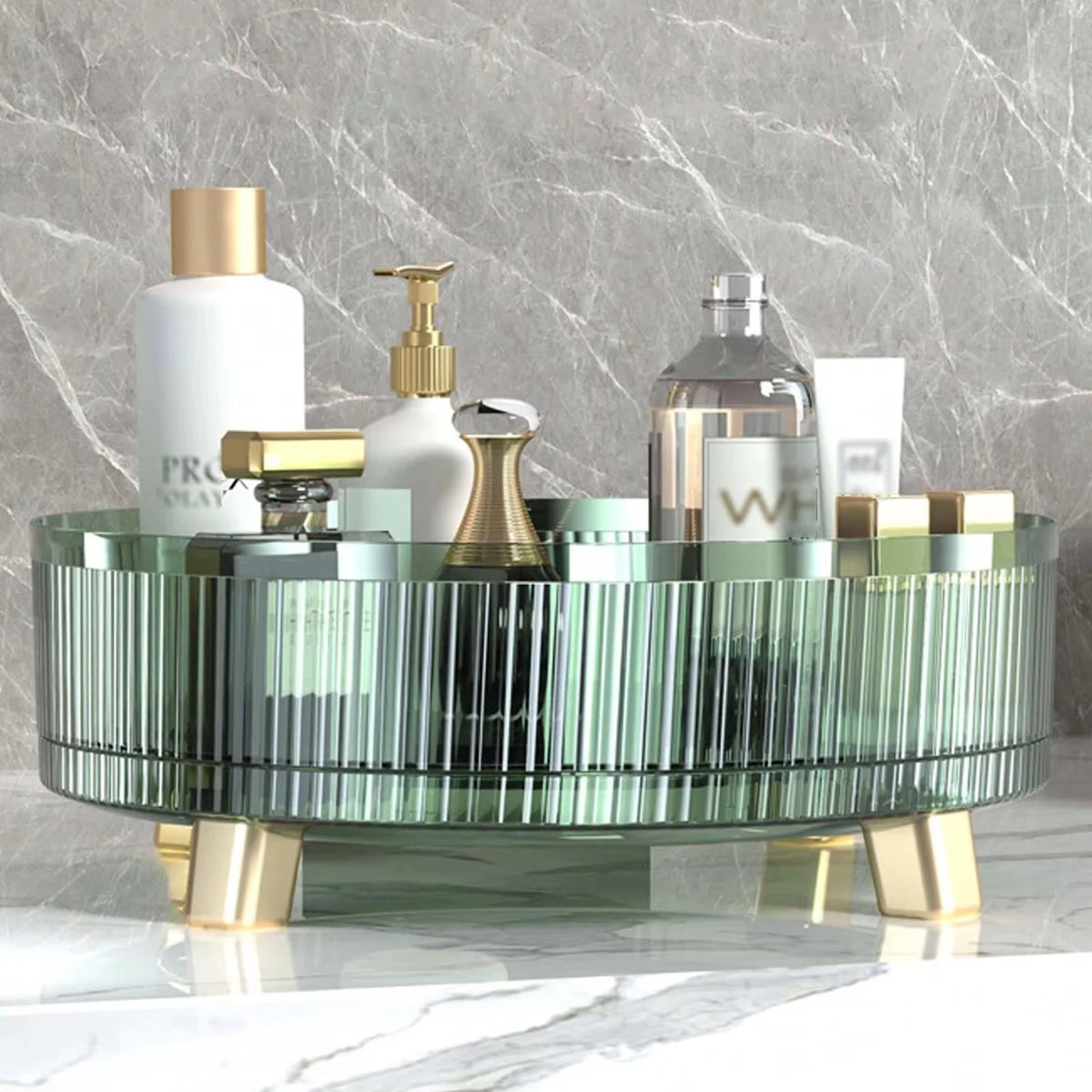 Makeup Organizer 360° Rotating Clear Plastic Space-Saving