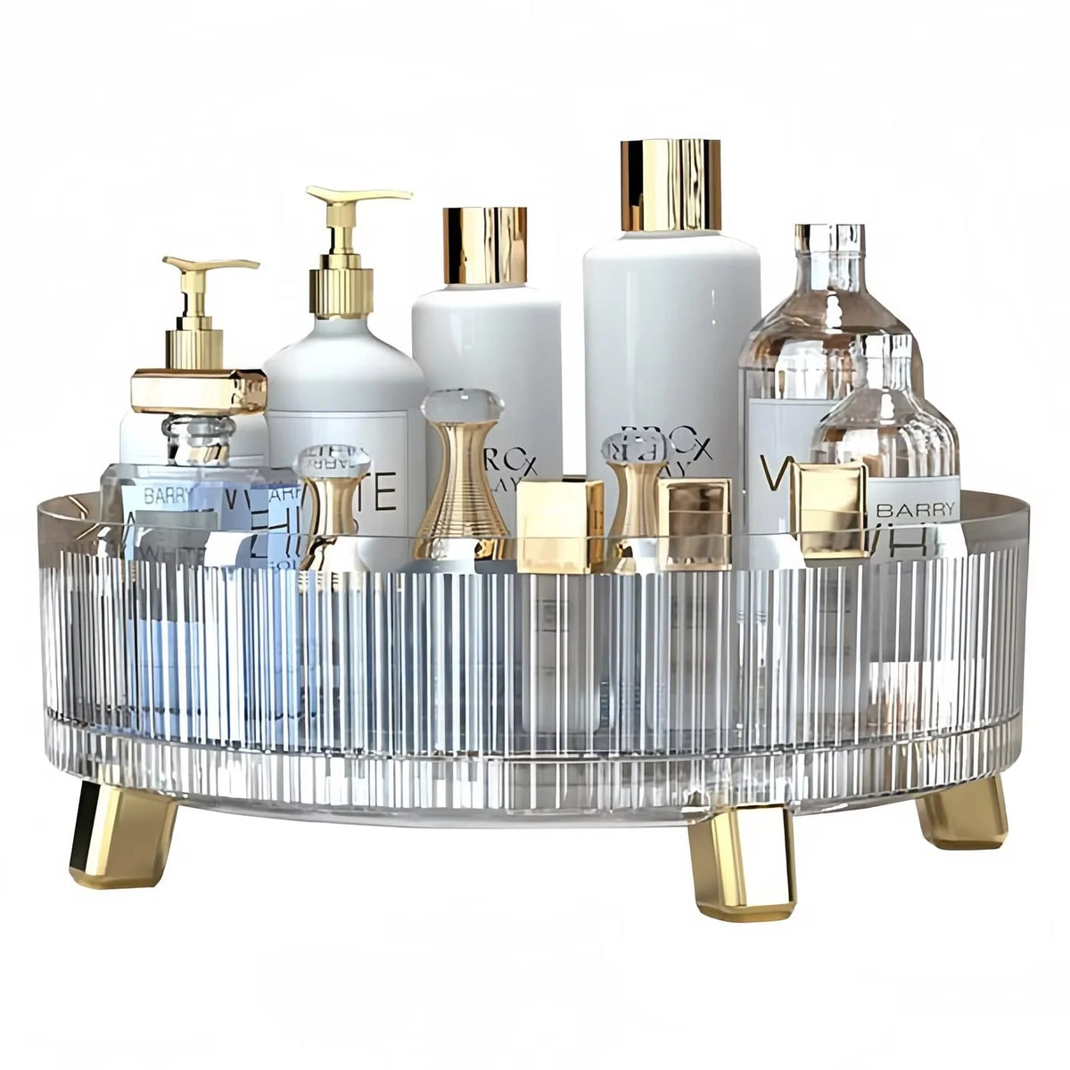 Makeup Organizer 360° Rotating Clear Plastic Space-Saving