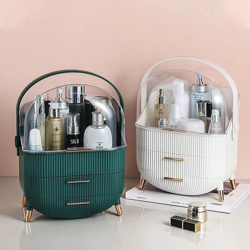 Makeup Organizer Adjustable Compartments Travel-Friendly Makeup Jewelry & Accessories Storage