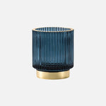 Makeup Organizer Textured Borosilicate Glass Gold Foil Accents