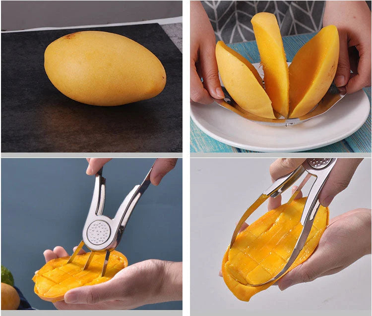 Mango Slicer Stainless Steel Ergonomic Handle & Non-Slip Grip