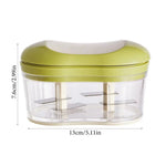Manual Food Chopper Hand-Powered Compact Multi-Ingredient Prep Tool
