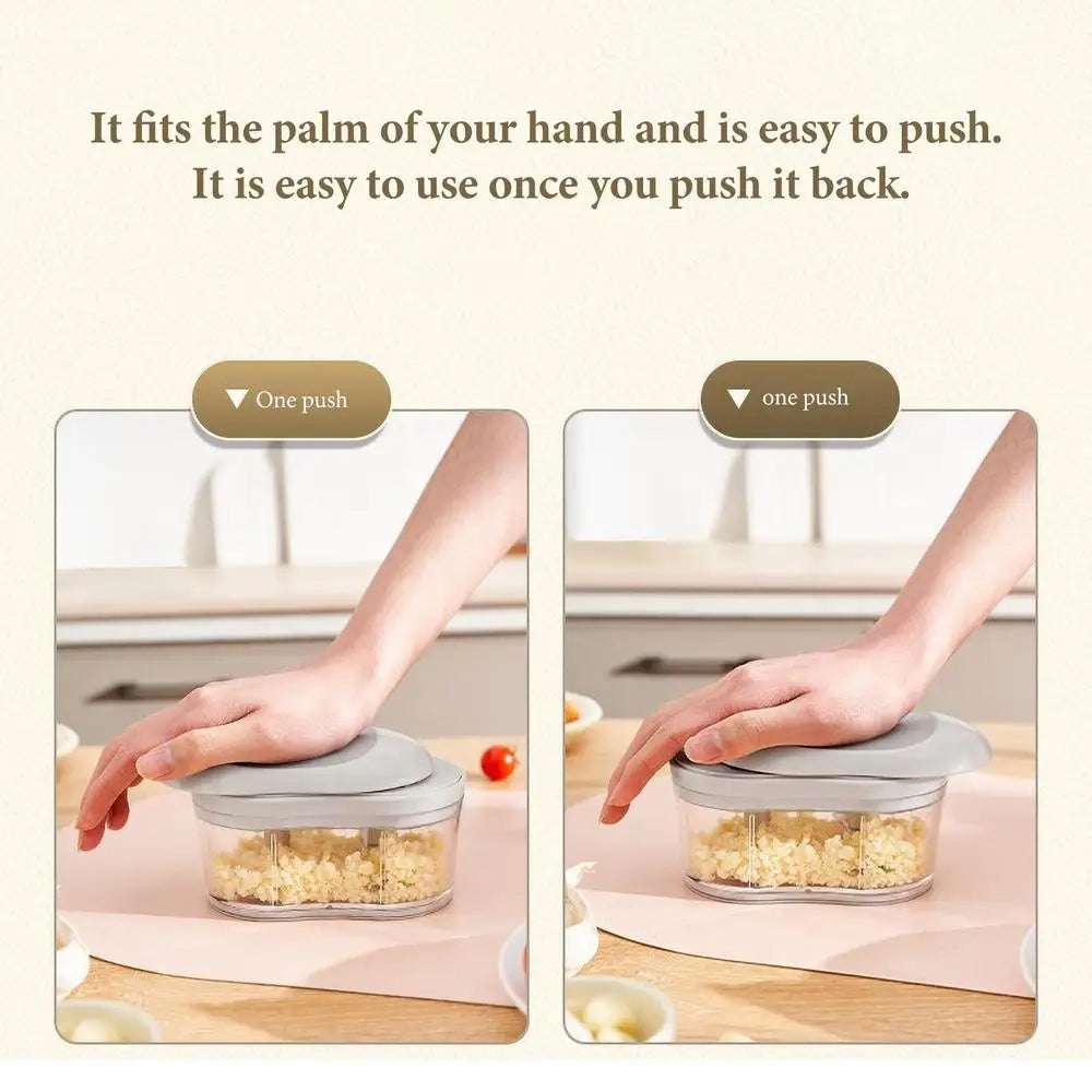 Manual Food Chopper Hand-Powered Compact Multi-Ingredient Prep Tool