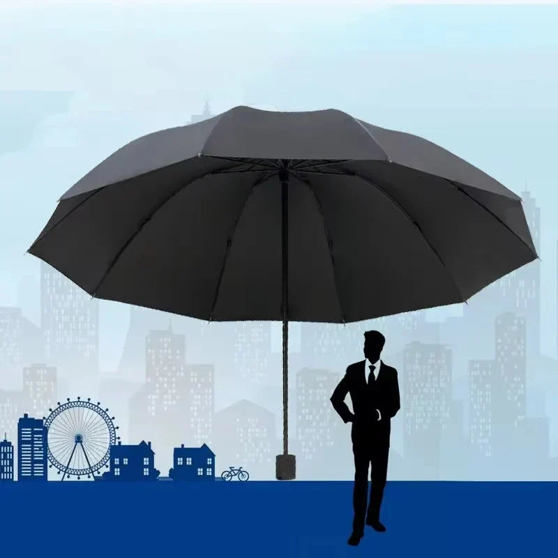 Manual Umbrella 130 cm Canopy Windproof & Water-Repellent
