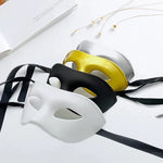 Masquerade Mask Adjustable Strap Wipe-Clean Finish