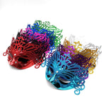 Masquerade Mask Lace-Like Pattern Glitter Details Adjustable Strap