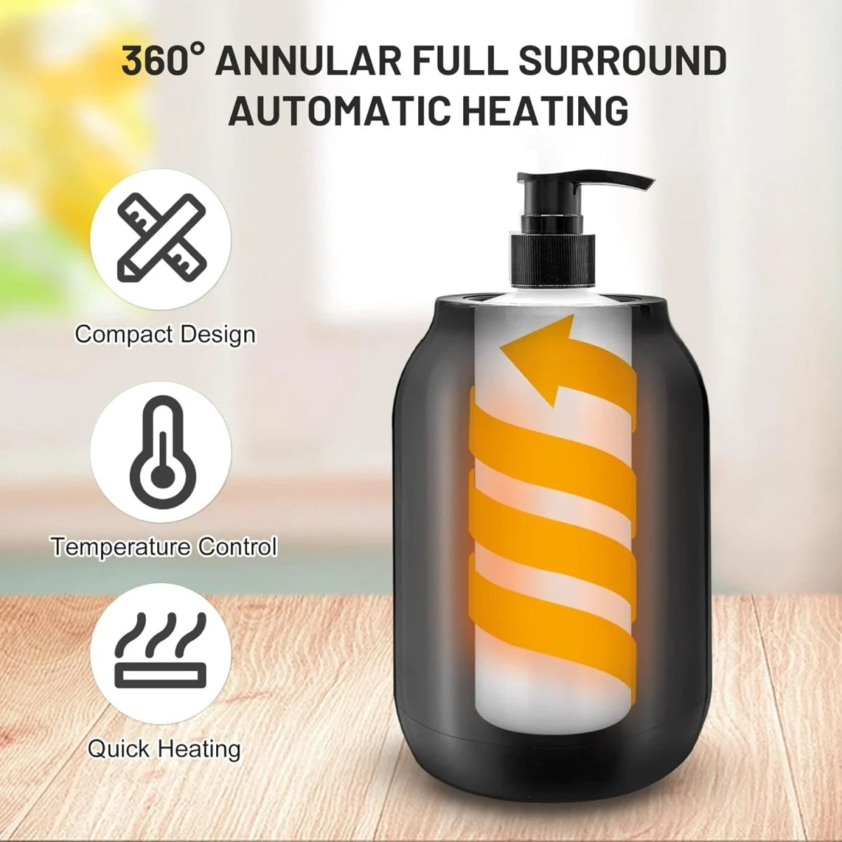 Massage Oil Warmer Electric Adjustable Temperature 360° Heating