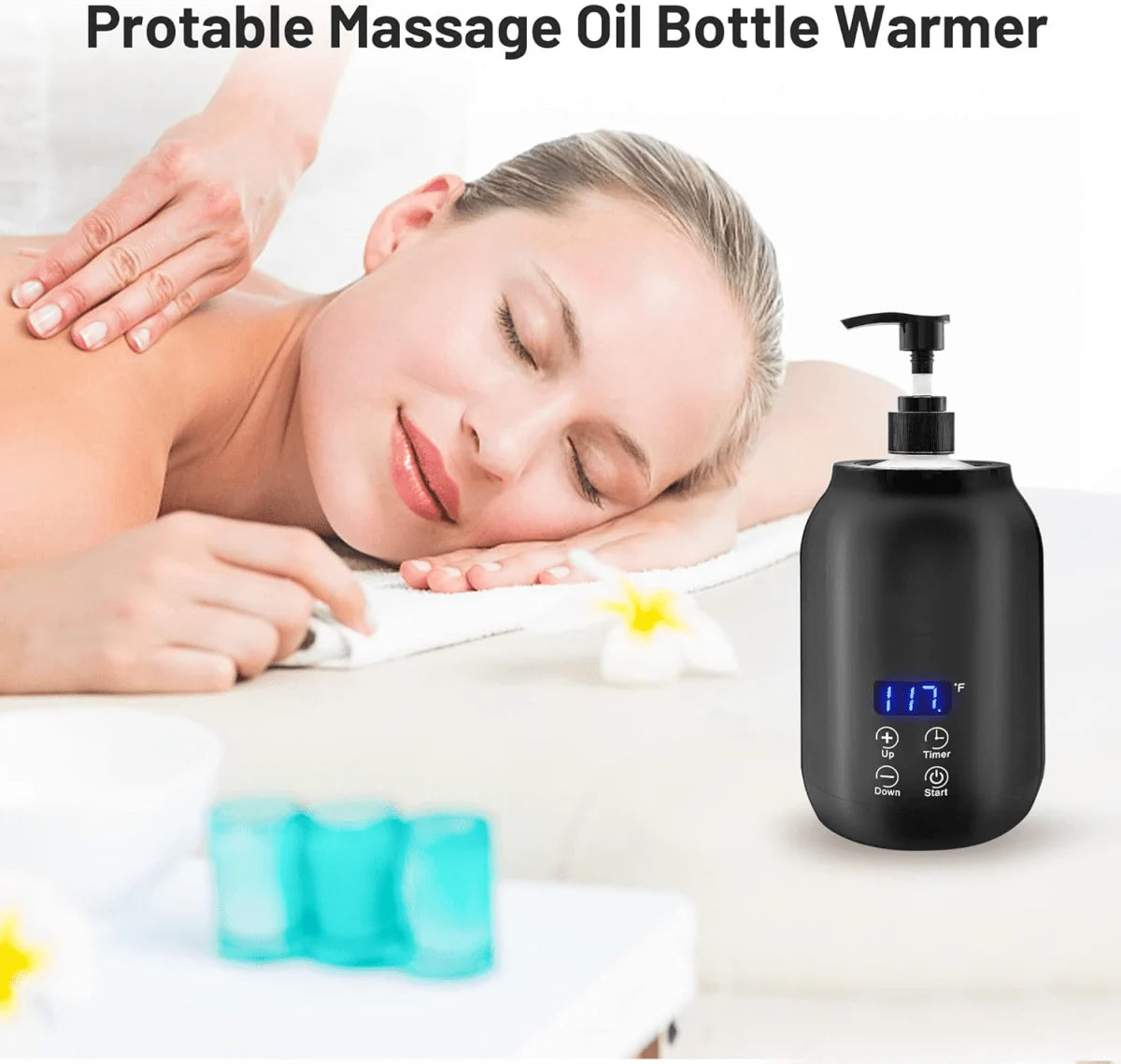 Massage Oil Warmer Electric Adjustable Temperature Fast Heating