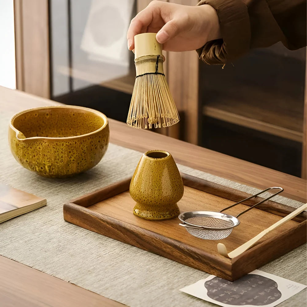 Matcha Tea Set Ceramic Bowl Set of 5