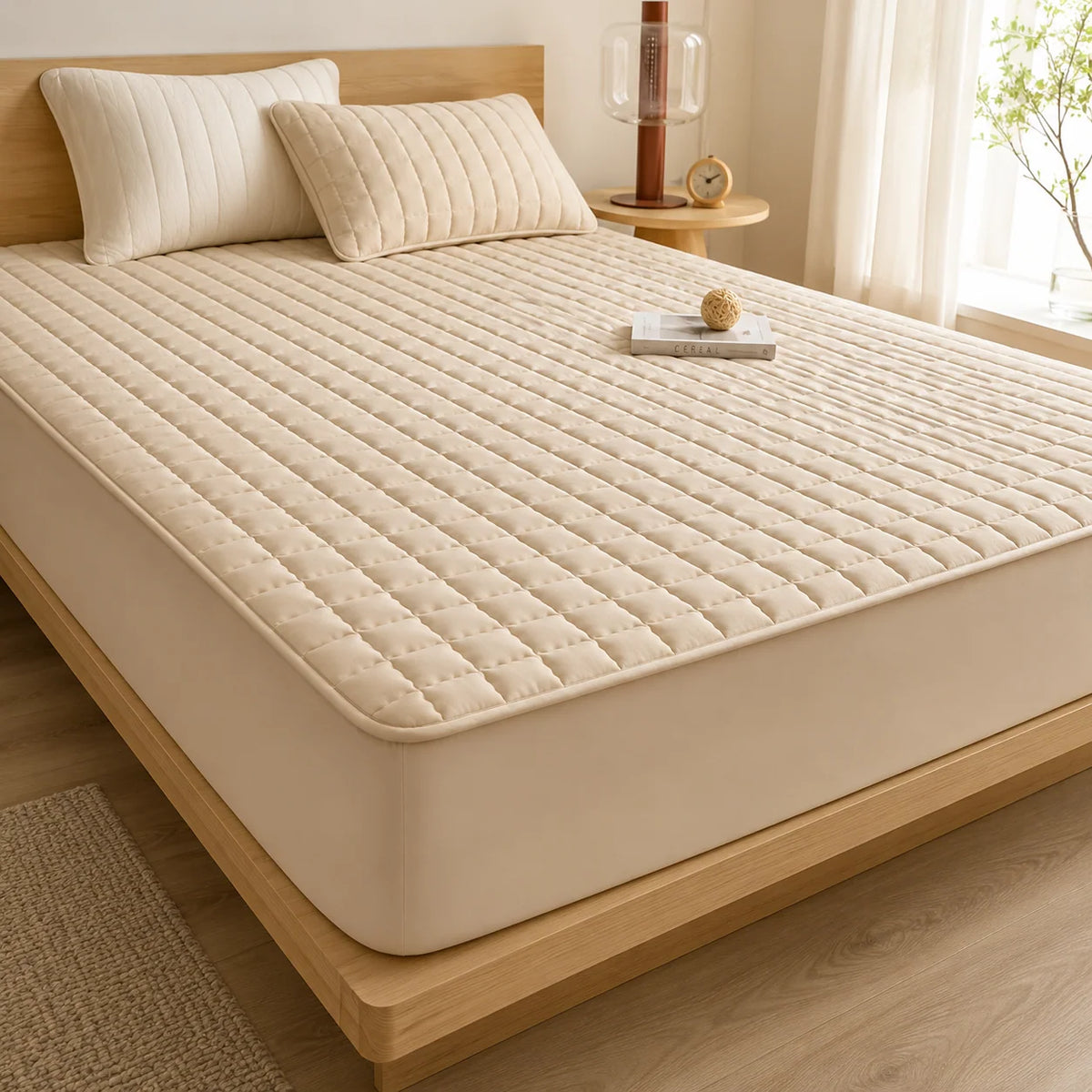 Mattress Protector Water-Repellent Quilted Breathable Machine-Washable