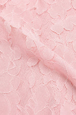 Maxi Dress Raised Floral Lace Draped Neckline