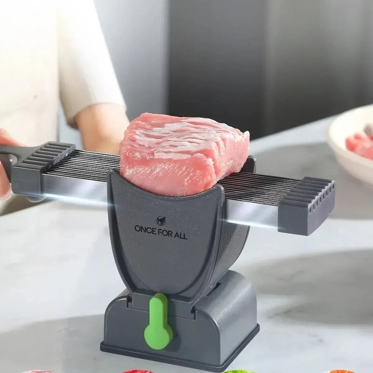 Meat Cutter Stainless Steel Blades Ergonomic Handle