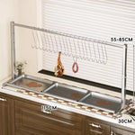 Meat Drying Rack Stainless Steel Adjustable Hooks Removable Drip Tray