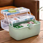 Medicine Storage Organizer ABS Multi-Compartment