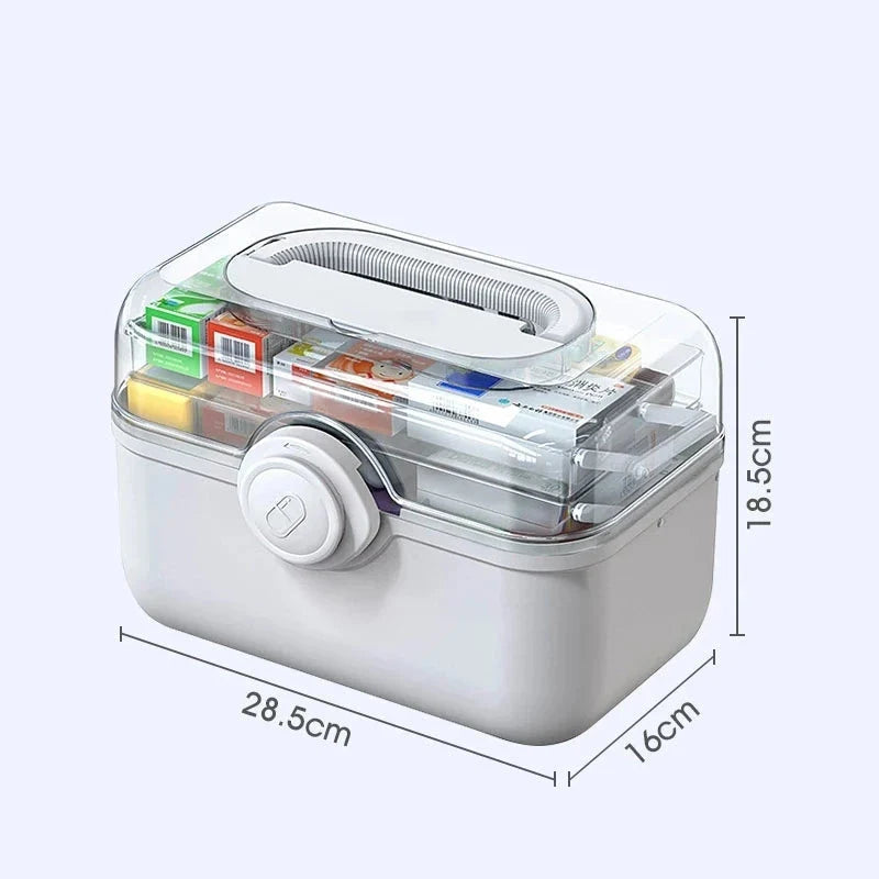 Medicine Storage Organizer ABS Multi-Compartment