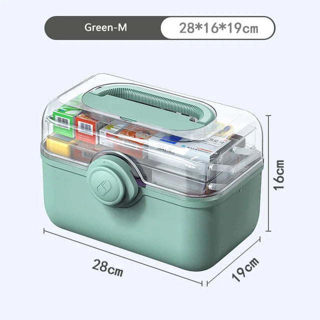 Medicine Storage Organizer ABS Multi-Compartment