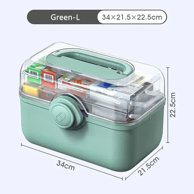 Medicine Storage Organizer ABS Multi-Compartment