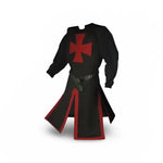 Medieval Knight Costume Templar Cross Design Hooded Cloak Option