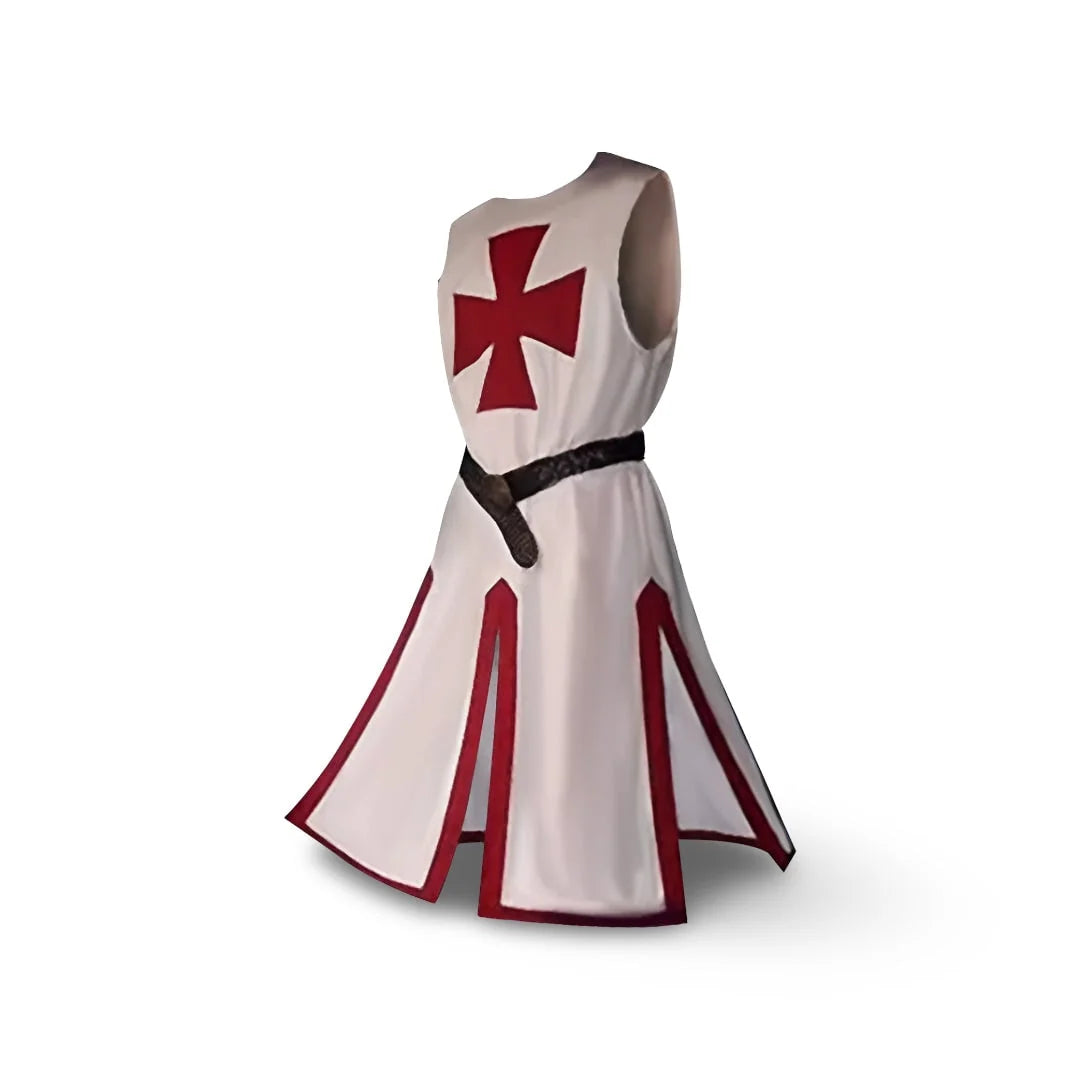 Medieval Knight Costume Templar Cross Design Hooded Cloak Option