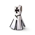 Medieval Knight Costume Templar Cross Tunic Hooded Cloak Option