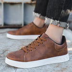 Men's Barefoot Shoes Zero-Drop Faux Leather Roomy Toe Box