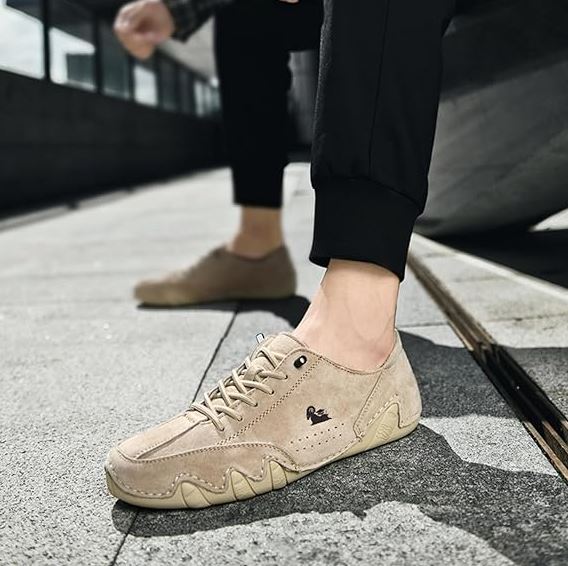 Men's Barefoot Sneakers Wide Toe-Box Waterproof Recycled Faux Leather