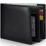 Men’s Bifold Wallet Genuine Leather RFID-Blocking 13 Card Slots