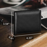 Men’s Bifold Wallet Genuine Leather RFID-Blocking 13 Card Slots