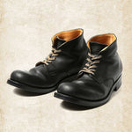 Men's Boots Leather Retro Lace-Up Non-Slip Sole