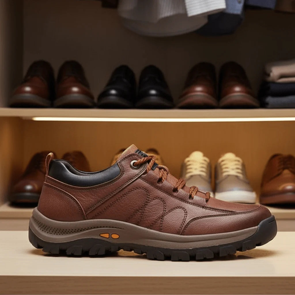 Men’s Casual Shoes Genuine Leather Water-Resistant Lightweight