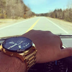 Men's Chronograph Watch Stainless Steel Quartz Movement Water-Resistant