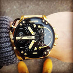 Men's Chronograph Watch Stainless Steel Quartz Movement Water-Resistant