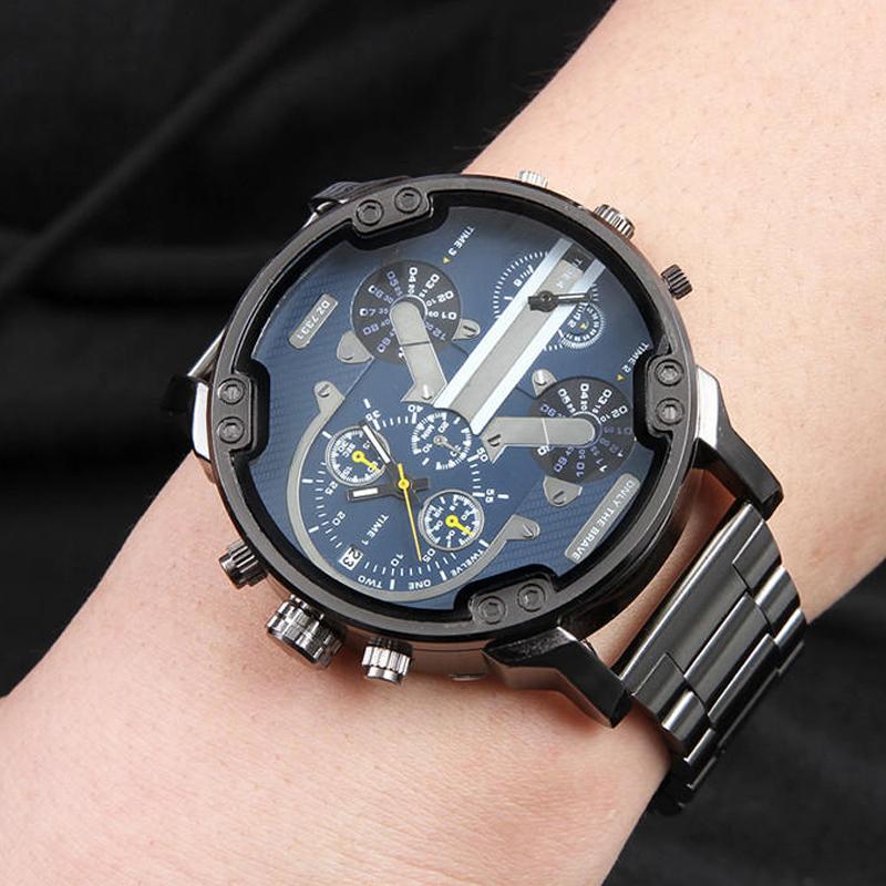 Men's Chronograph Watch Stainless Steel Quartz Movement Water-Resistant