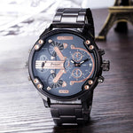 Men's Chronograph Watch Stainless Steel Quartz Movement Water-Resistant