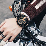 Men's Chronograph Watch Stainless Steel Quartz Movement Water-Resistant