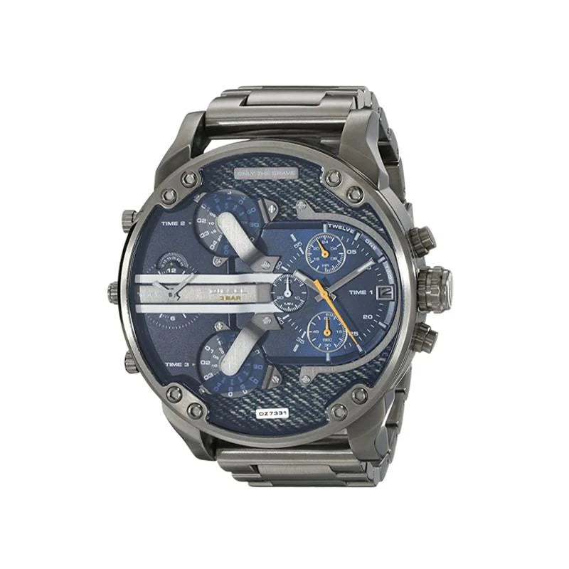 Men's Chronograph Watch Stainless Steel Quartz Movement Water-Resistant