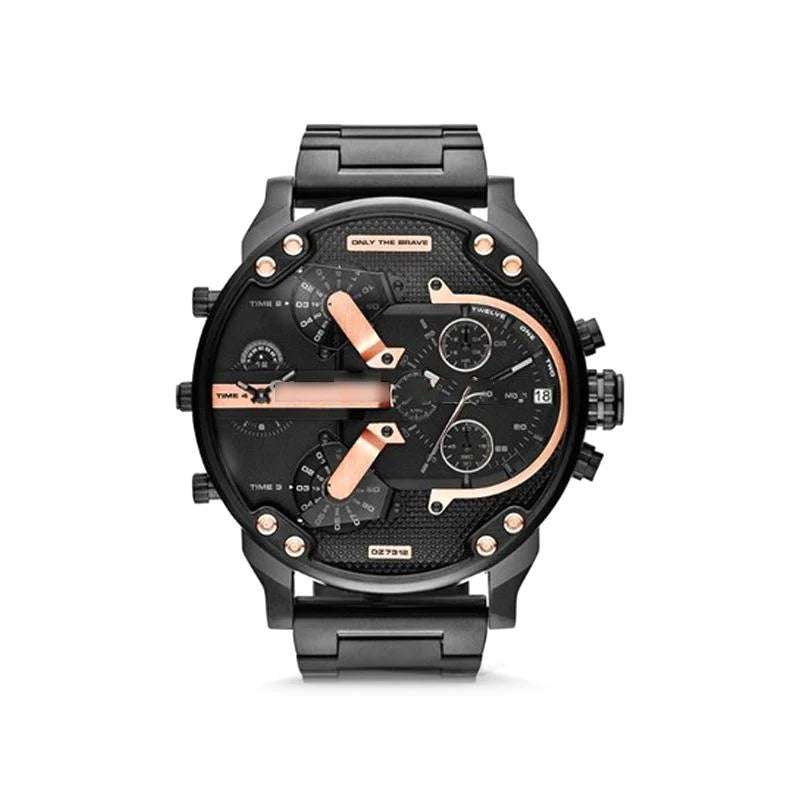 Men's Chronograph Watch Stainless Steel Quartz Movement Water-Resistant