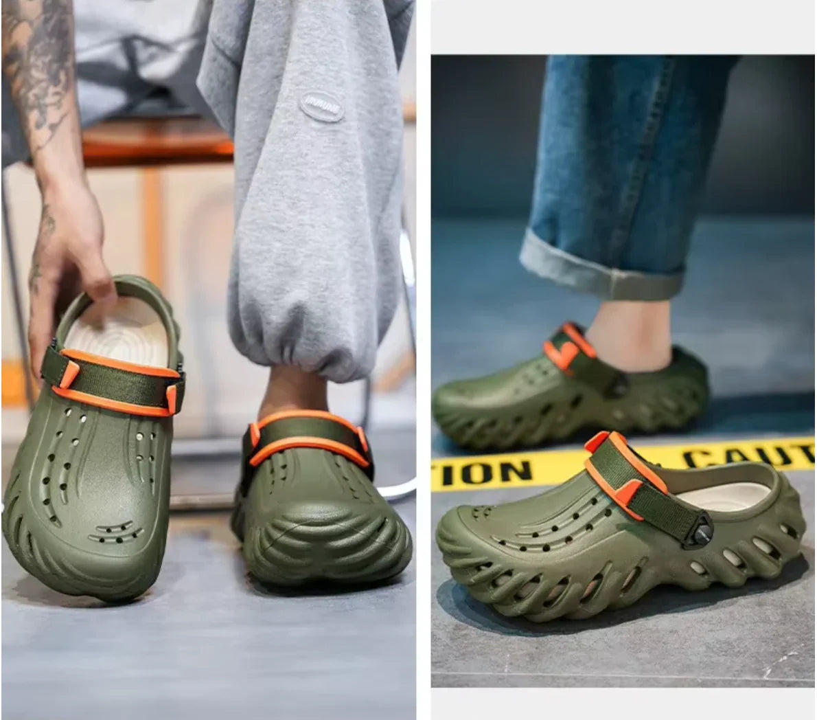 Men's Clogs Lightweight EVA Cushioned Anti-Slip Outsole
