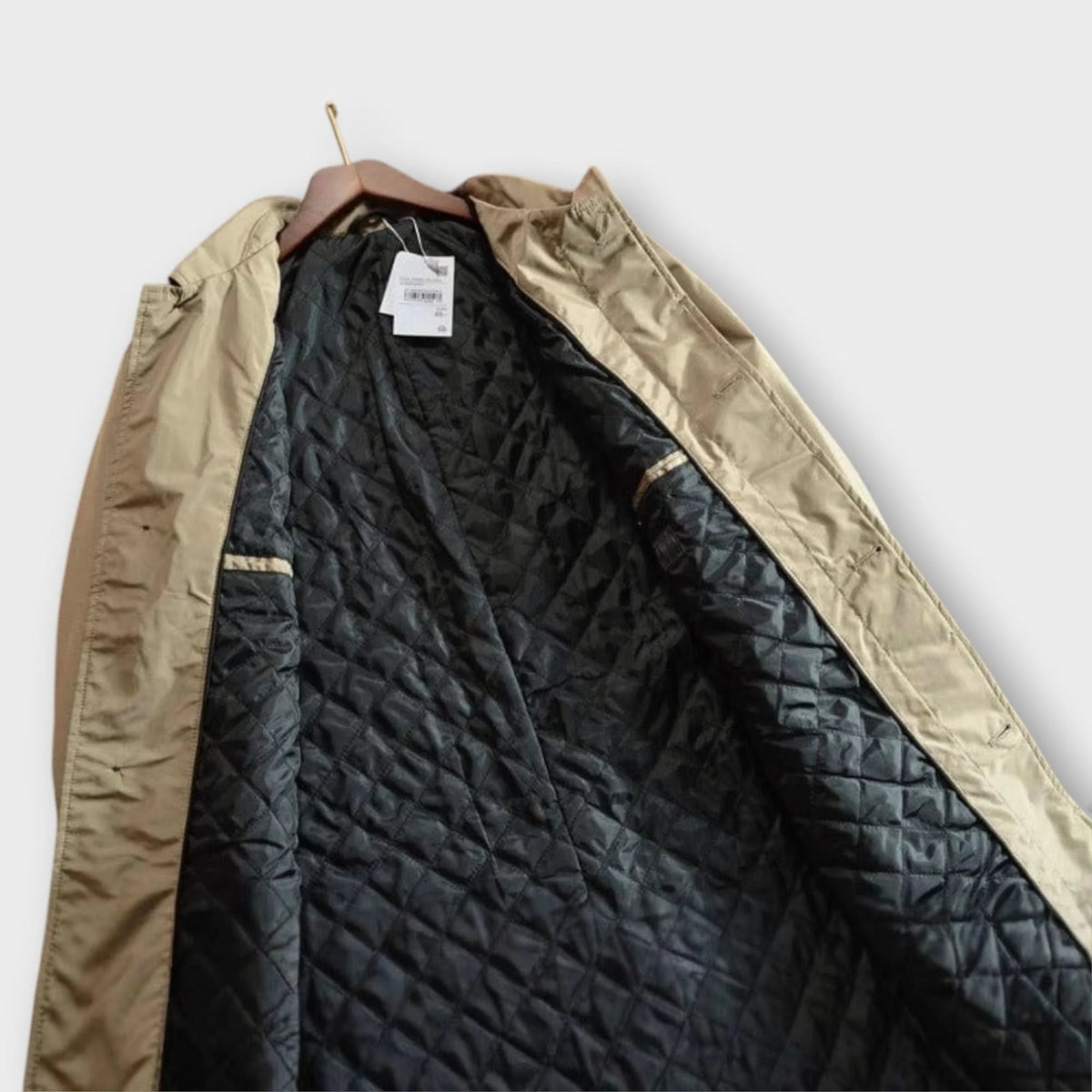 Men’s Coat Mid-Length Button-Front Turn-Down Collar