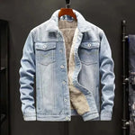 Men’s Denim Jacket Fleece-Lined Heavyweight Cotton Lining