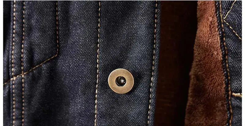 Men’s Denim Jacket Fleece-Lined Heavyweight Cotton Lining
