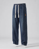 Men’s Denim Pants Loose Fit Cotton Drawstring Waist