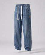 Men’s Denim Pants Loose Fit Cotton Drawstring Waist