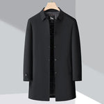 Men's Down Trench Coat Water-Repellent 3/4 Length